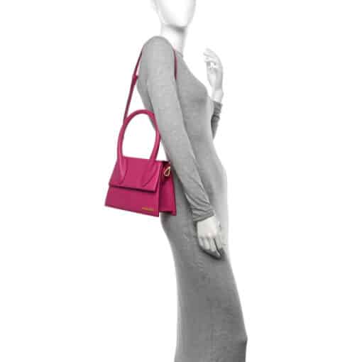 JACQUEMUS Smooth Calfskin Le Grand Chiquito Pink. - Image 2