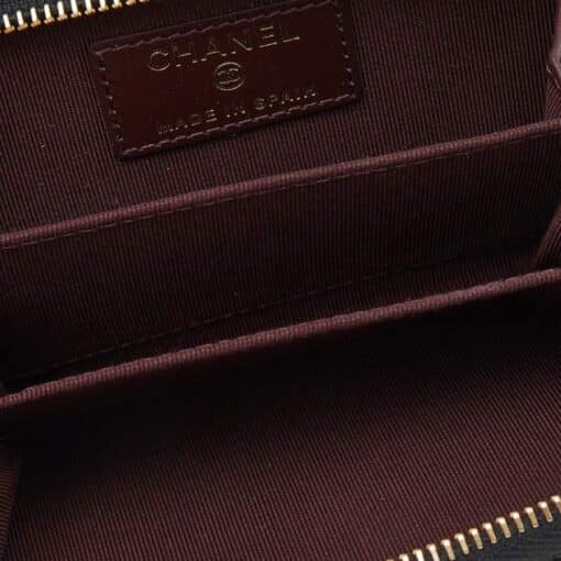 CHANEL Caviar Quilted Zip Card/ Coin Purse Black - Image 3