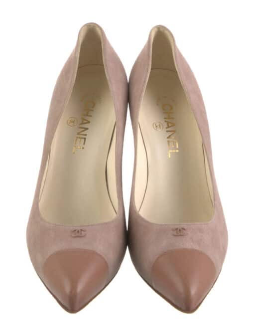 Chanel Pink Cap Toe Pumps (Size 38.5) - Image 2
