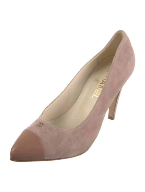 Chanel Pink Cap Toe Pumps (Size 38.5) - Image 3