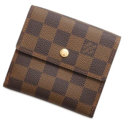 Louis Vuitton Damier Ebene Elise Tri-fold Wallet.