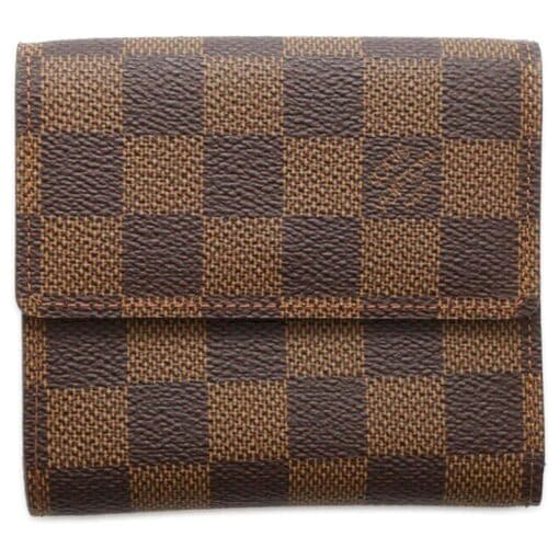 Louis Vuitton Damier Ebene Elise Tri-fold Wallet. - Image 4