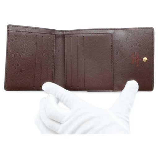 Louis Vuitton Damier Ebene Elise Tri-fold Wallet. - Image 5