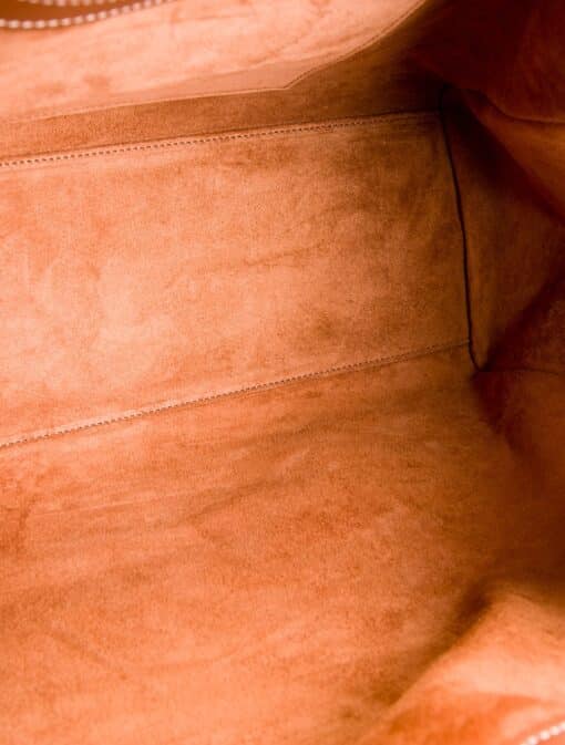 CELINE Smooth Calfskin Cuir Triomphe Cabas Drawstring Tan - Image 5