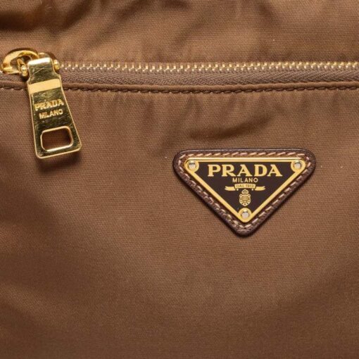 Prada Brown Tessuto Nylon and Leather Crossbody Bag. - Image 2