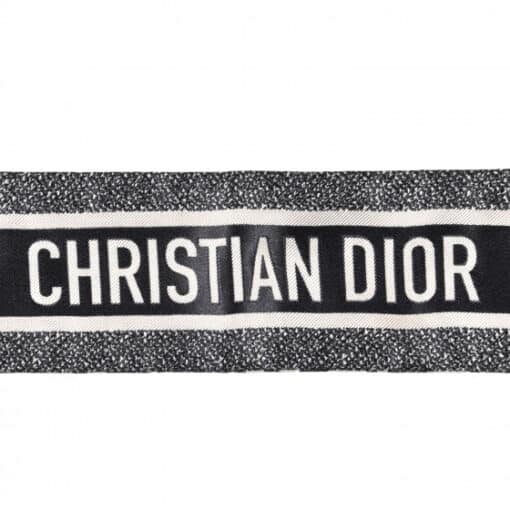 Christian Dior Silk Oblique Mitzah Scarf Blue. - Image 5