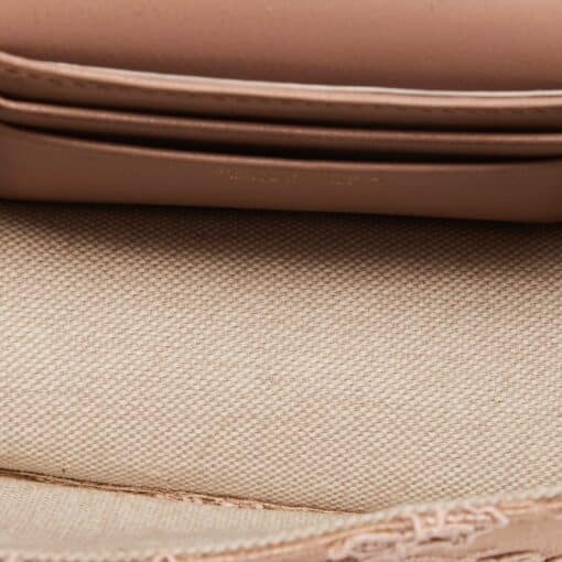 Jimmy Choo Beige/Rose pink Floral Lace Lizzie Chain Shoulder Crossbody Bag - Image 2