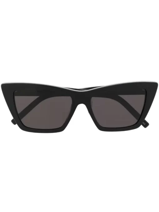 SAINT LAURENT Acetate Mica Ladies Cat Eye Sunglasses Black. - Image 4