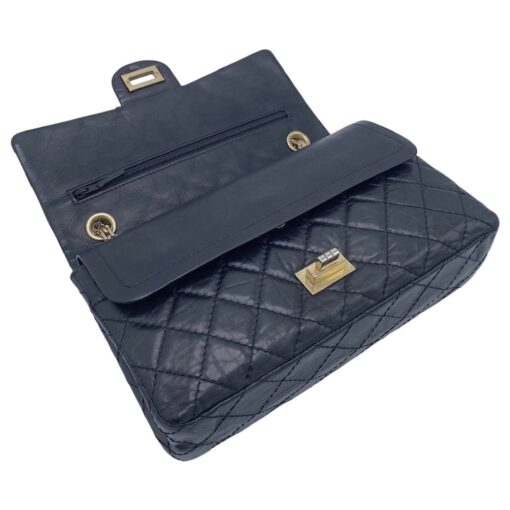 CHANEL Aged Calfskin Quilted 2.55 Reissue 227 Flap Black. - Image 5