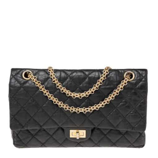 CHANEL Aged Calfskin Quilted 2.55 Reissue 227 Flap Black. - Image 11