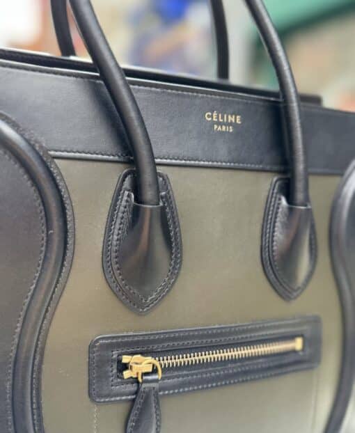 CELINE Smooth Calfskin Micro Tri-Colour Luggage Black - Image 11