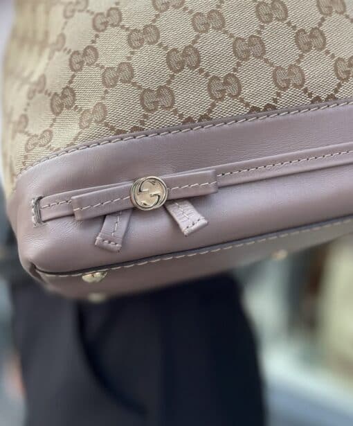 Gucci Beige GG Canvas and Leather Mayfair Hobo Shoulder Bag - Image 11