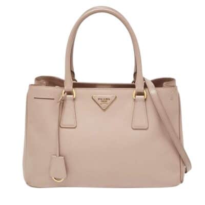 PRADA Saffiano Lux Small Tote Cammeo Bag.