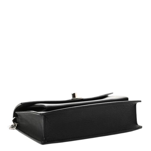 Louis Vuitton Soft Calfskin My Lockme Chain Pochette Black - Image 7