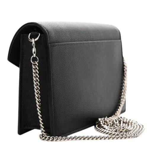 Louis Vuitton Soft Calfskin My Lockme Chain Pochette Black - Image 8