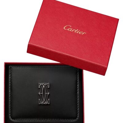 CARTIER C de Cartier Leather Card Holder.