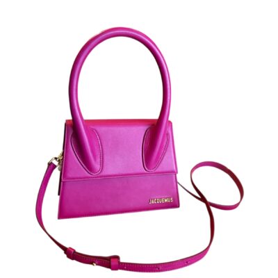 JACQUEMUS Smooth Calfskin Le Grand Chiquito Pink.