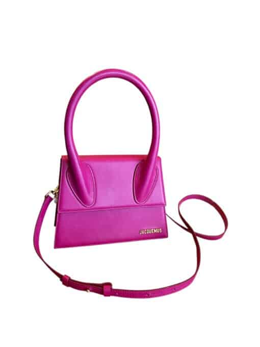 JACQUEMUS Smooth Calfskin Le Grand Chiquito Pink.