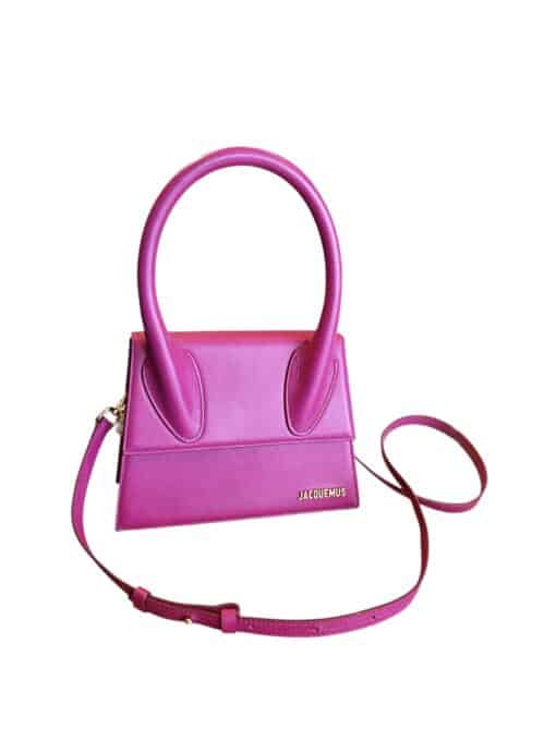 JACQUEMUS Smooth Calfskin Le Grand Chiquito Pink. - Image 5
