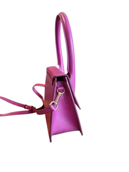 JACQUEMUS Smooth Calfskin Le Grand Chiquito Pink. - Image 6