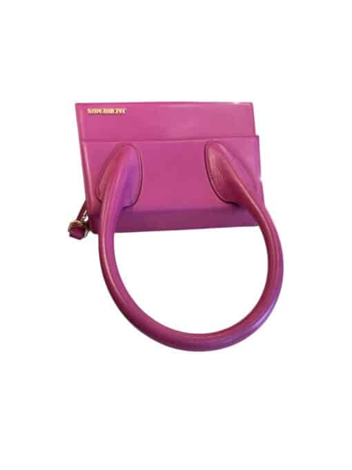 JACQUEMUS Smooth Calfskin Le Grand Chiquito Pink. - Image 13
