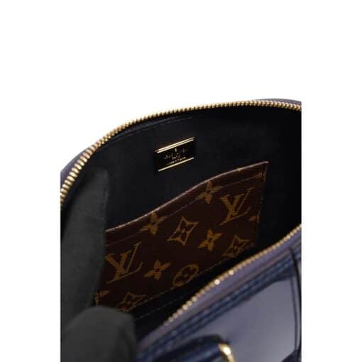 Louis Vuitton Patent leather Monogram Alma BB Marine. - Image 8