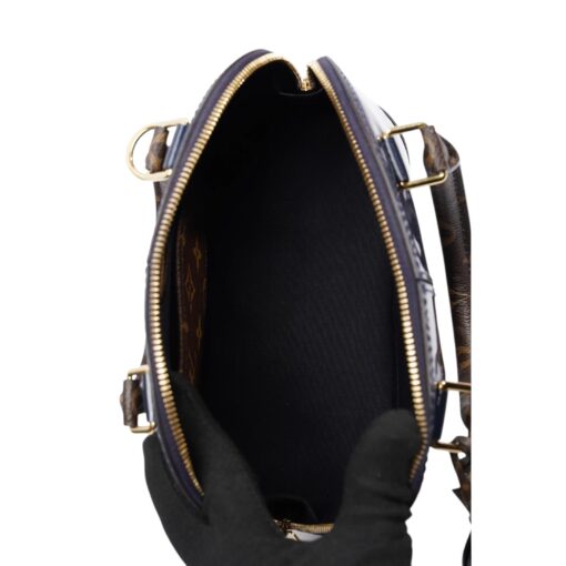 Louis Vuitton Patent leather Monogram Alma BB Marine. - Image 9