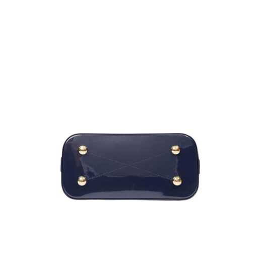 Louis Vuitton Patent leather Monogram Alma BB Marine. - Image 11