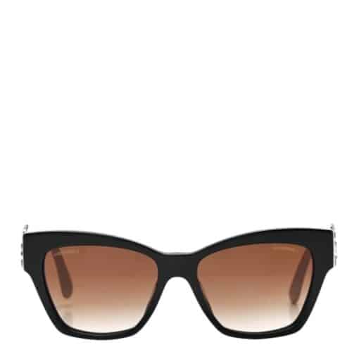 Chanel Acetate Square Cat Eye CC Sunglasses White/ beige - Image 6