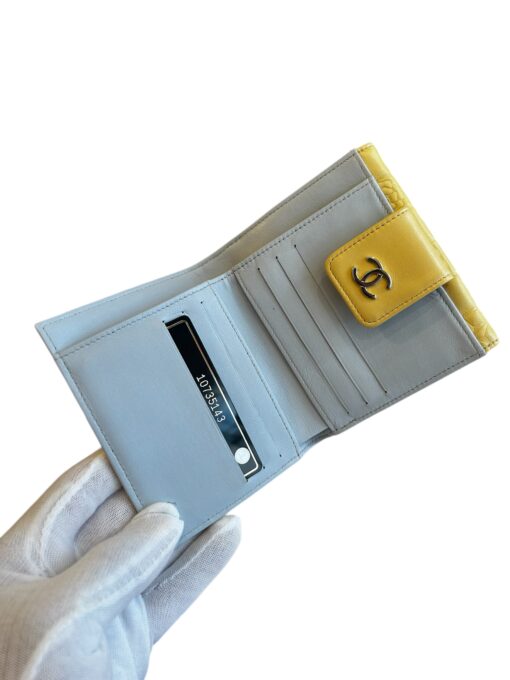 CHANEL Lambskin Precious Symbols French Flap Wallet Chartreus - Image 3