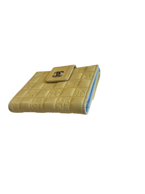 CHANEL Lambskin Precious Symbols French Flap Wallet Chartreus - Image 7