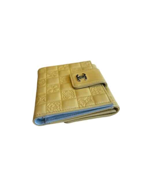 CHANEL Lambskin Precious Symbols French Flap Wallet Chartreus - Image 8