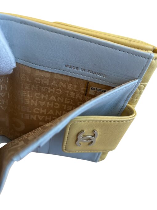 CHANEL Lambskin Precious Symbols French Flap Wallet Chartreus - Image 12