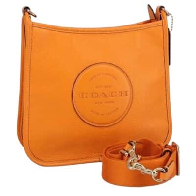 Coach Dempsey File Orange Shoulder Crossbody Bag