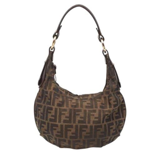 Fendi Brown Zucca Canvas Chef Hobo Shoulder Bag - Image 7