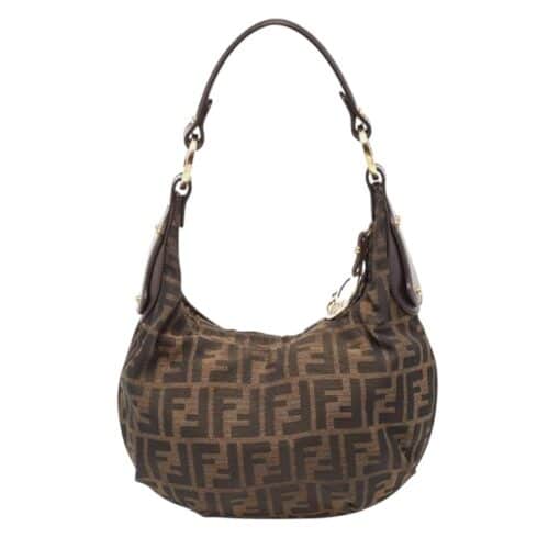 Fendi Brown Zucca Canvas Chef Hobo Shoulder Bag - Image 9