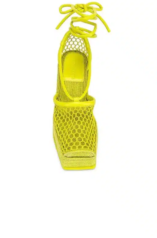 BOTTEGA VENETA Stretch Lace Up Espadrilles Kiwi (Size 37) - Image 6