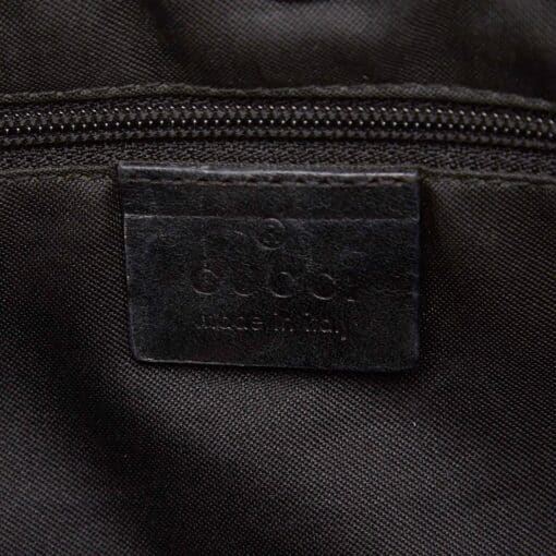 Gucci Vintage Black GG Suede Monogram Hobo Shoulder Bag - Image 2