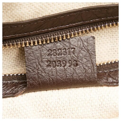 GUCCI Monogram Medium Diana Bamboo Top Handle Tote Dark Brown. - Image 4