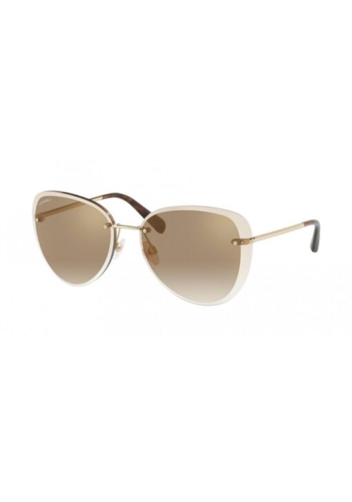 CHANEL Metal Spring Round Ladies Sunglasses Gold Brown.