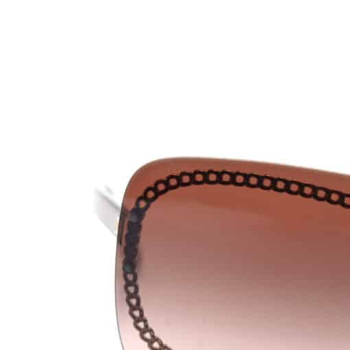 CHANEL Rimless Shield Ladies Sunglasses Gradient Tortoise - Image 5