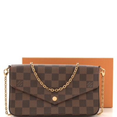 Damier Ebene Pochette Felicie Chain Wallet
