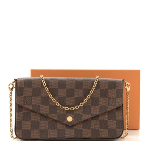 Damier Ebene Pochette Felicie Chain Wallet