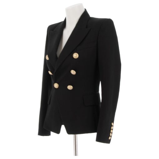 BALMAIN Ladies Jacket T.fr 34 Wool Black (Size 34)
