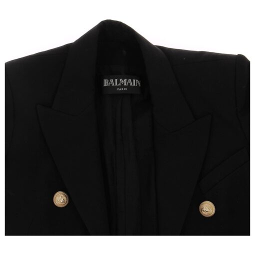 BALMAIN Ladies Jacket T.fr 34 Wool Black (Size 34) - Image 9