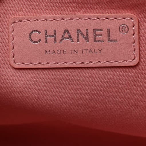 CHANEL Canvas Deauville Small Bowling Bag Pink - Image 9