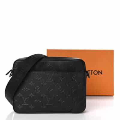 Louis Vuitton Calfskin Monogram Shadow Duo Messenger Black