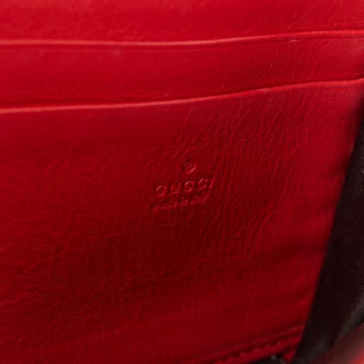 GUCCI GG Supreme Monogram Dionysus Wallet on chain in Vulcanic Red - Image 4