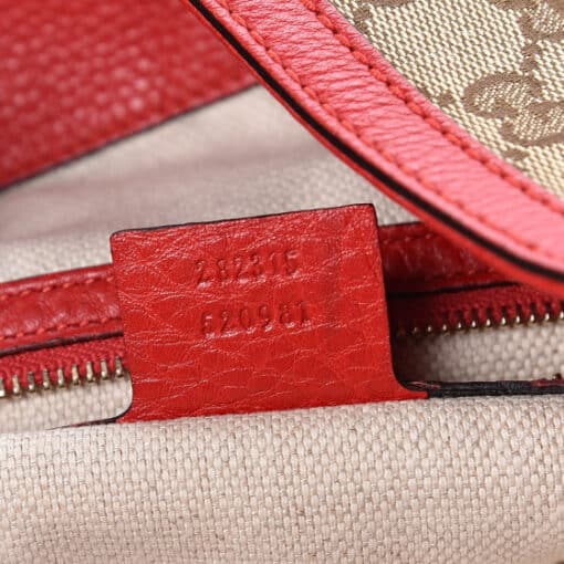 GUCCI Monogram Medium Diana Bamboo Shoulder Bag Red - Image 3