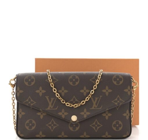Louis Vuitton Monogram Pochette Felicie Chain Wallet Fuchsia - Image 3